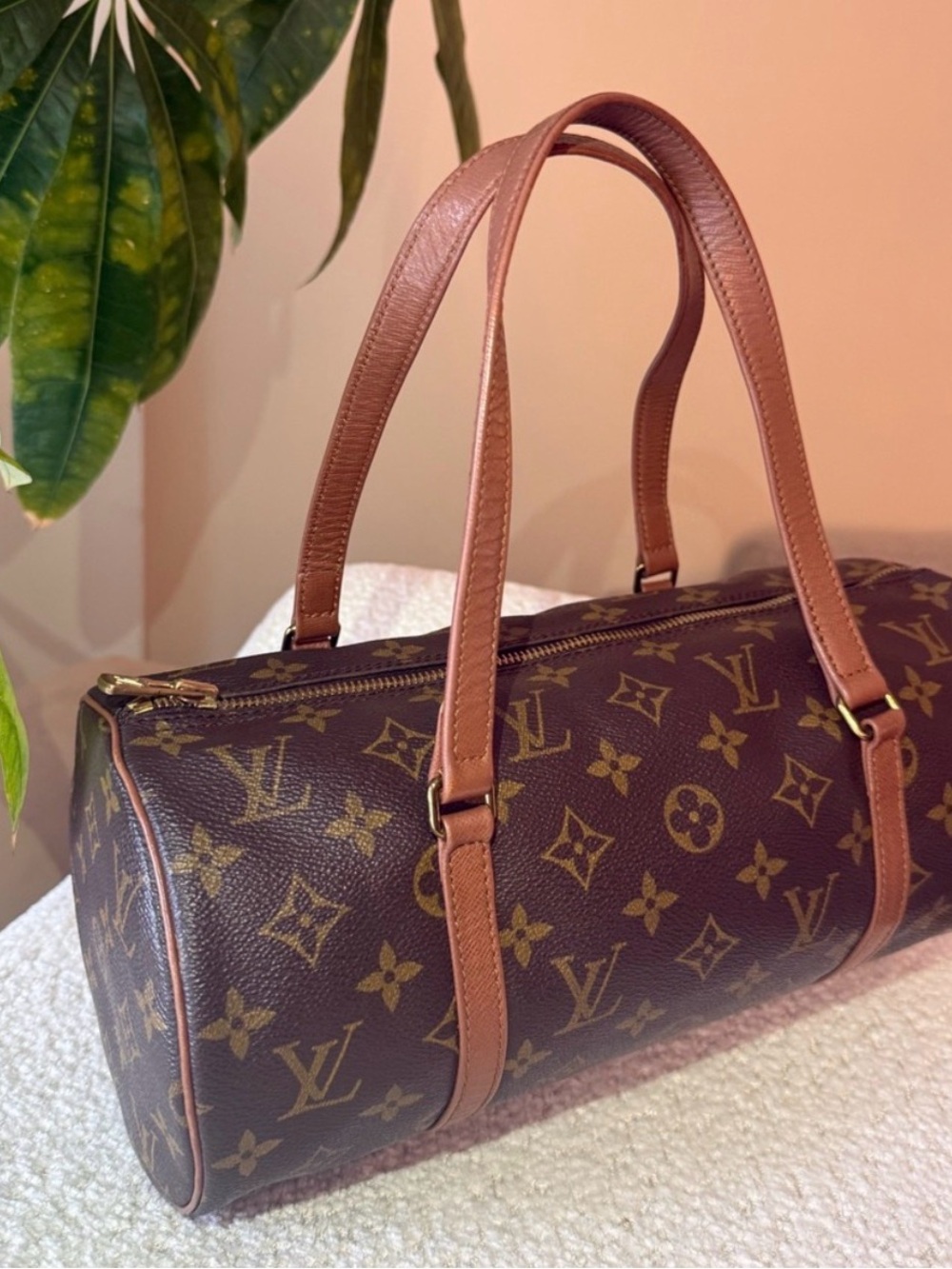 Louis Vuitton Brown Monogram Canvas Papillon 30 Authentic Comes With COA